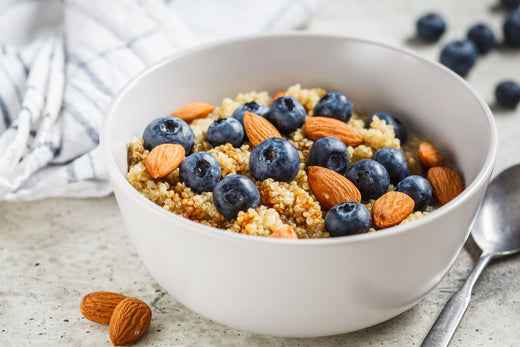 Quinoa Porridge with Almonds and Berries - Kymi Kitchen-meal prep NYC-private chef NYC