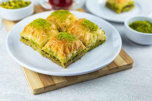 Turmeric and Pistachio Baklava - Kymi Kitchen-meal prep NYC-private chef NYC