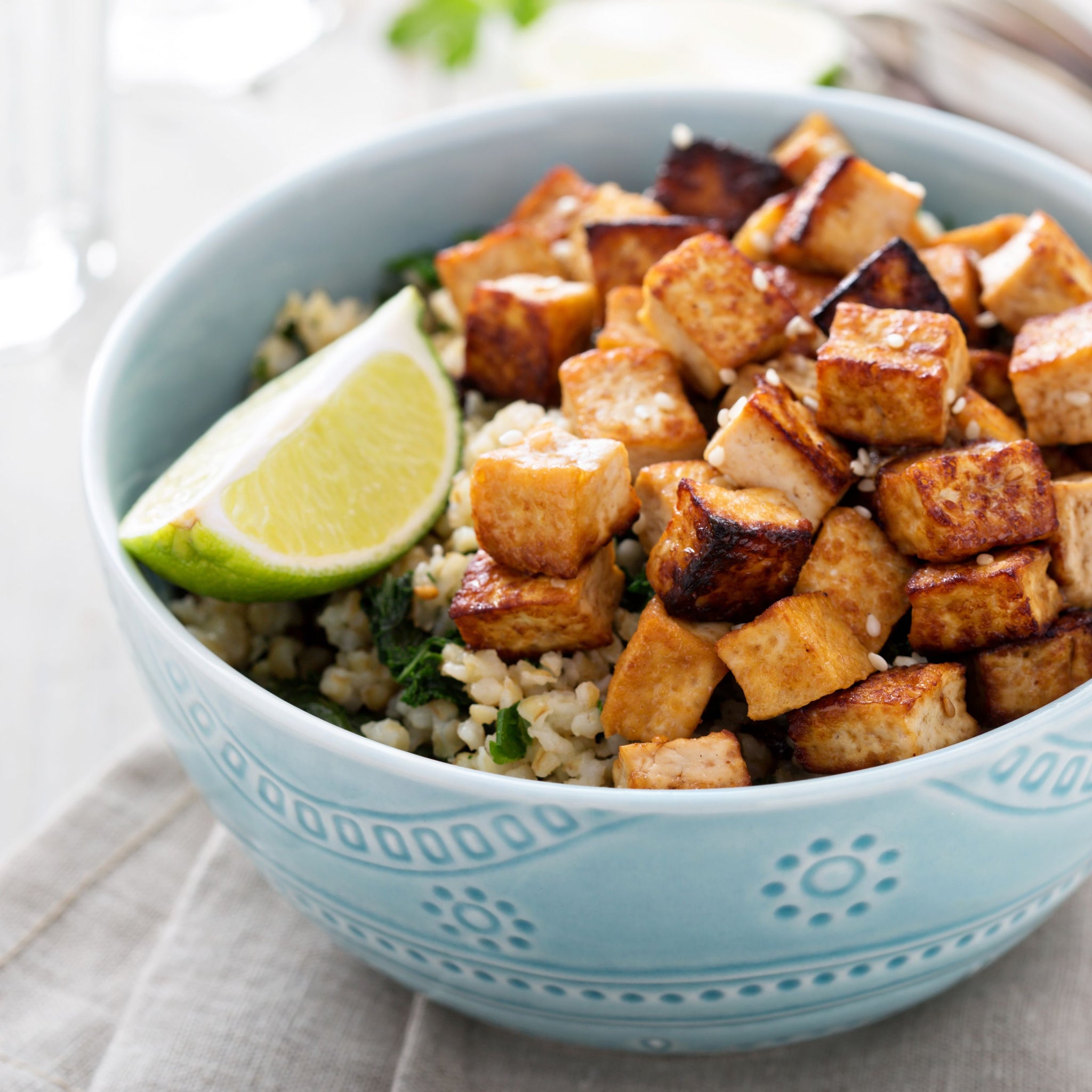 Cauliflower Rice Stir-fry with Tofu